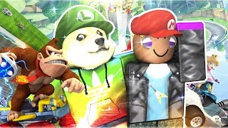 MARIO KART EN ROBLOX con Whitezunder  Roblox Meep City [upl. by Okramed]