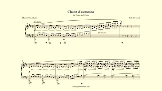 Chant dautomne  Fauré – accompaniment in B minor [upl. by Sanez354]