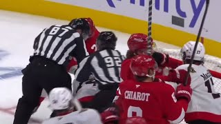 Things Get Heated Between Senators amp Red Wings [upl. by Geanine]