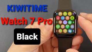 KIWITIME Watch 7 Pro IWO W37 PRO Smartwatch Black Color Unbox amp Quick ViewAlways On Display [upl. by Yhotmit29]