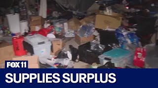 Boxes of supplies strewn across UCLA encampment [upl. by Odille]