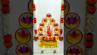 Navratri decoration  Puja Background Decorion ytshorts navratri matakichowki paperplatecraft [upl. by Aenat]