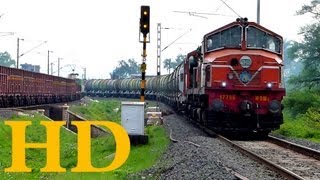 MAULA ALI ALCO TWINS WITH WDM2 JUMBO IN LEAD HAULING BTPN MEETS WAG9 BOXNHL FREIGHT TRAIN [upl. by Anastice401]