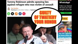 Tommy Robinson Tomminist cult leader pleads guilty in court 🫡 tommunists TommyRobinson [upl. by Atekehs]