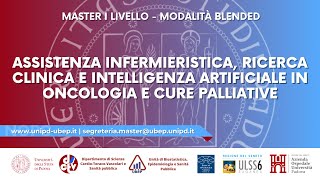 Master I livello  Assistenza infermieristica ricerca clinica e IA in oncologia e cure palliative [upl. by Aken]