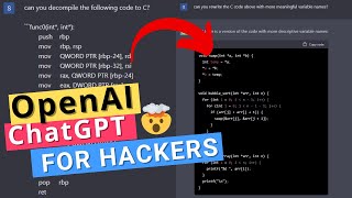 🤯 MindBlowing examples of OpenAI ChatGPT for Security Infosec amp Hacking [upl. by Anuska]