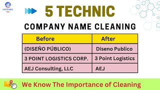 5 Technic for Company Name Clean  Lead Scraping PRO [upl. by Zednanref]