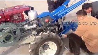 Disc plough installation for DF mode walking tractor 東風型圓盤犁安裝視頻 [upl. by Yattirb]