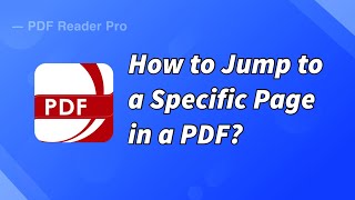 How to Jump to a Specific Page in a PDF [upl. by Haibot907]