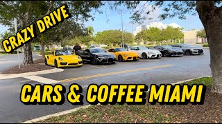 Taking my MANUAL SUPRA to Cars and Coffee Miami CRAZY DRIVE [upl. by Joly]