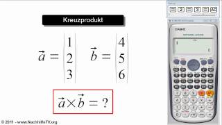 Kreuzprodukt berechnen mit Taschenrechner [upl. by Ahtaga473]