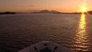 Hurtigruten  timelapse e12 Brønnøysund  Sandnessjøen [upl. by Yearwood]