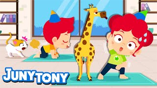 Animal Yoga  Do the Animal Pose  Yoga At Home for Kids  Playtime Songs for Kids  JunyTony [upl. by Agnesse]