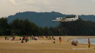 Turboprop aircraft Dornier Do228 approaching over the sea [upl. by Soiritos]