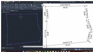 How to plot the lot with Bearing distance in AutoCAD [upl. by Ulund]