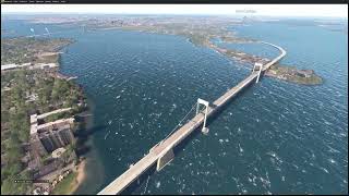 MSFS2020 Throgs Neck Bridge Enhanced New York  Addon  LINK [upl. by Flita]