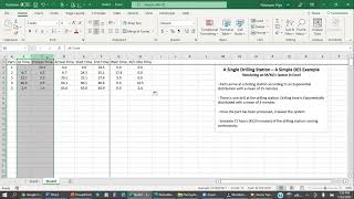 Attempting to Simulate an MM1 Queue in Excel [upl. by Essirahs]