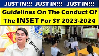 JUST IN Guidelines On The Conduct Of The INSET For SY 202324wildtvoregdepedlatestupdate deped [upl. by Norbel]