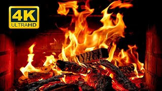 🔥 FIREPLACE Ultra HD 4K Crackling Fireplace with Golden Flames amp Burning Logs Sounds [upl. by Leiru]