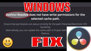 Davinci Resolve Cachegallery error windows fix [upl. by Andromada754]