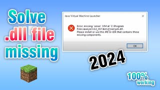 Solve Tlauncher jvmdll file missing  Minecraft critical error 2023 [upl. by Einej]