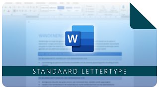 Standaard lettertype aanpassen  Microsoft Word [upl. by Enner460]