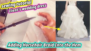 🧵 Hemming with Horsehair Braid × How to Sew Horsehair Braid for Hem Finishing × Sewing Tutorial [upl. by Wandie]