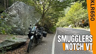 Riding Through quotSmugglers Notchquot VT KLR 650 [upl. by Gnirps]