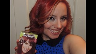 Garnier Nutrisse Ultra Color R3 Light Intense Auburn Review and Demo [upl. by Lee]