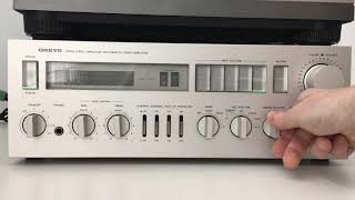 Onkyo A65 Verstärker  Amplifier 1982  Demo 2 x phono stage [upl. by Nahta]