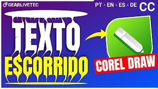 Como fazer Efeito Texto e Imagem Escorrido Tinta escorrendo no Corel Draw [upl. by Ariadne]