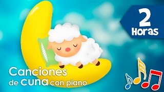 2 Horas de Canciones de cuna para dormir bebes con piano y campanitas [upl. by Iramo]