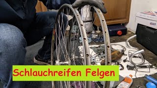 Schlauchreifen Felgen vorbereiten Reinigen [upl. by Meara]