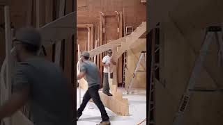 construction staircase spiralstaircase woodworking architectual architecture [upl. by Ogu]