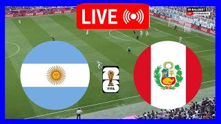 🔴LIVE  Argentina vs Peru  FIFA World Cup Qualifiers 2026 Match Live Steaming Efootball PES 21 [upl. by Cohbath]