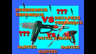 Test désherbage  désherbeur PARKSIDE PLHLG2000B2 décapeur thermique Vs Skil Vs outil à main [upl. by Korey]