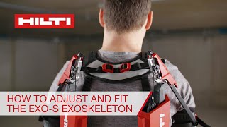 Hilti EXOS Exoskeleton designed for overhead work  how to adjust and fit [upl. by Eneleh]