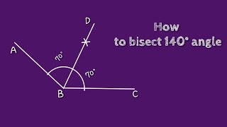 How to bisect or divide 140° angle using protractor and compass SHSIRCLASSES [upl. by Fabri]