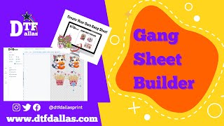 How to use DTFDALLASs online Gang Sheet Builder dtf dtfprinting screenprint gangsheet [upl. by Witcher]