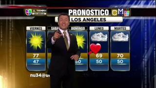 Los Angeles Weather Anchor Guillermo Quiroz Univision [upl. by Onder]