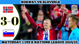 NORWAY VS SLOVENIA  30  Matchday 3 UEFA Nations League 202425 [upl. by Tadeo]