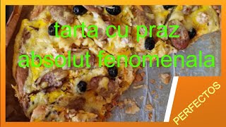 Reteta de tarta cu praz cu carnati  conopida murata  branza emental si ou  super delicioasa [upl. by Notxam]