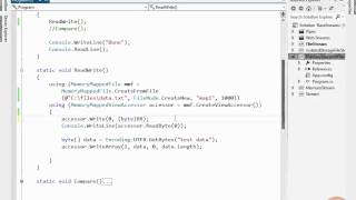 Net 45 Streaming Tutorial 58  Demo Memory Mapped Files and File Access [upl. by Winther]