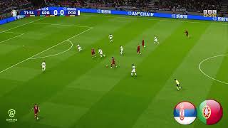 Serbia u17 vs Portugal u17 Highlights  U17 European Championship 2024  eFootball PES 2021 [upl. by Idoj449]