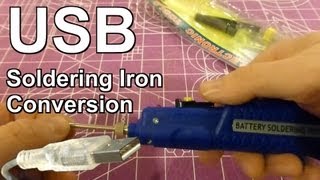 Converting the HobbyKing Battery Soldering Iron to use LIPO or USB [upl. by Rehpotsrihc]