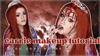 CARRIE Halloween Makeup Tutorial  31 Days of Halloween 👻 🎃 [upl. by Geoff398]