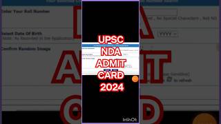 UPSC NDA Admit Card 2024 kaise download kare upscndaadmitcard [upl. by Rubia]