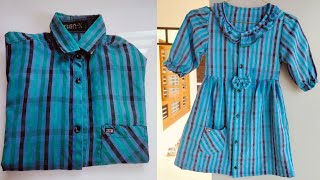 DIY mens shirt convert into girls topdiy recycleoldclothes sewingtutorialsNajaashDesign [upl. by Sanez]