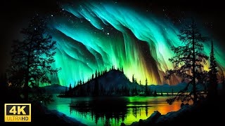 Watch The Aurora Borealis amp The Northern Lights in 4K Video Ultra HD with Relaxing Music [upl. by Chitkara]