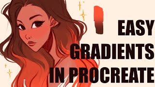 HOW TO MAKE A GRADIENT IN PROCREATE  2 easy ways to make gradients [upl. by Nahgen492]